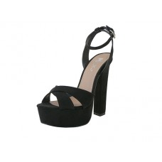 YOLANDA-01-Bk - Wholesale Women's "Mixx Shuz" 5½ Inches Heel Ankle Strap Sandals ( *Black Color )